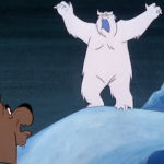Scooby Doo, The Snow Ghost scares Scooby Doo