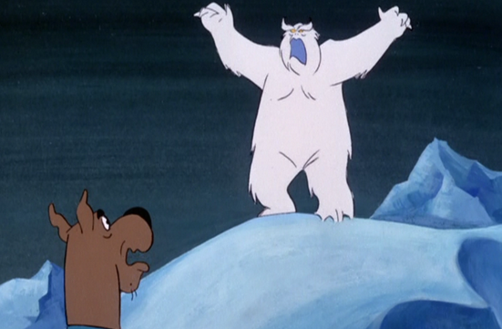 Scooby Doo, The Snow Ghost scares Scooby Doo
